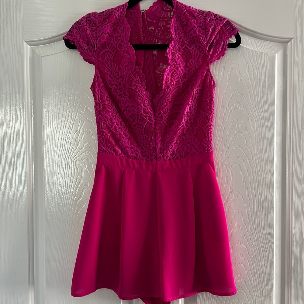 Bebe hot pink romper